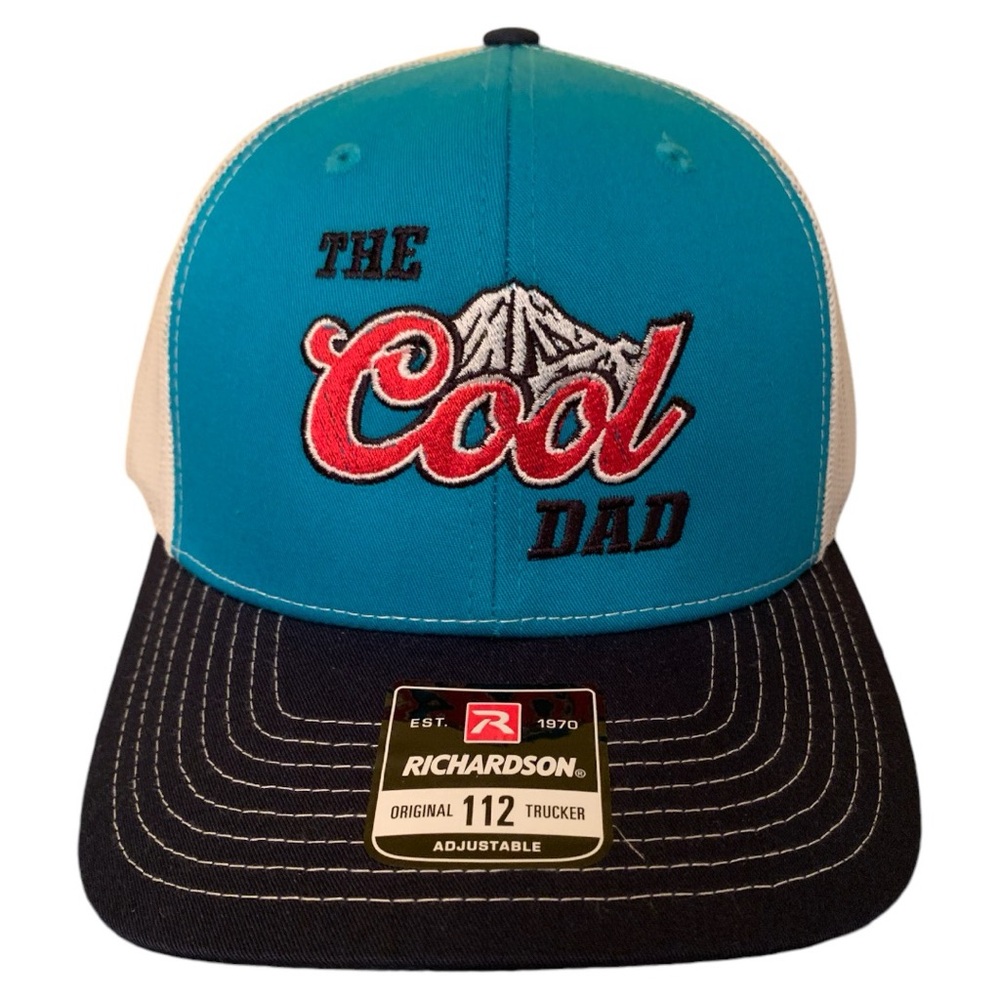 Dad hat” with embroidered Coors Light parody design.” adjustable trucker hat.